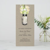 Rustieke Burlap Mason Jar en Wildflowers Programma (Staand voorkant)