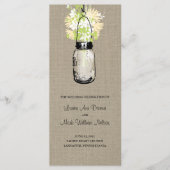 Rustieke Burlap Mason Jar en Wildflowers Programma (Voorkant)