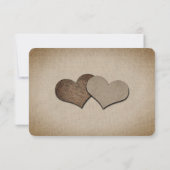 Rustieke  Burlap Mason Jar Wedding RSVP Kaartje (Achterkant)