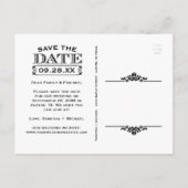 Rustieke Burlap Modern  Save the Date Aankondigingskaart (Achterkant)