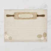  rustieke Burlap Rolling Pin Recept Kaart (Voorkant)