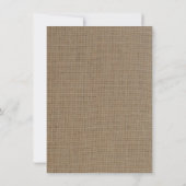 Rustieke Burlap Save the Date Uitnodiging (Achterkant)