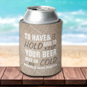 rustieke burlap western land bruiloft gunst blikjeskoeler