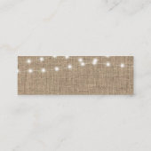 Rustieke burlap zonnebloemen bruiloft website RSVP Mini Visitekaartje (Achterkant)