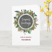 Rustieke buurman kerstvakantie kaart (Gele Bloem)