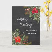 Rustieke buurman kerstvakantie kaart (Gele Bloem)