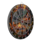 Rustieke Cabin Custom Familienaam Vastgestelde Dat Dartbord (Voorkant Links)
