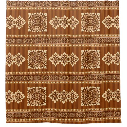 Rustieke Cabine Douche Gordijn Stijl 1 (Voorkant)