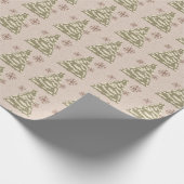 Rustieke cabine met evergreens en sneeuwvlokken. cadeaupapier (Hoek)