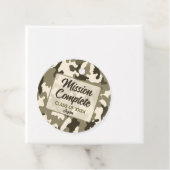 Rustieke Camouflage Aardse tinten van bruin en bru Bedankjes Labels (In situ)