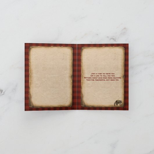 Rustieke Camping Glamping Natuur Dank u kaart (Binnen)