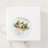 Rustieke Camping Verjaardagsfeest Bedankjes Labels (In situ)