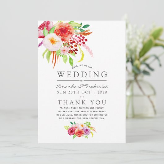 rustieke charme bruiloft programma (Staand voorkant)