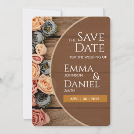 Rustieke Charme Huwelijk "Save the Date" Kaart