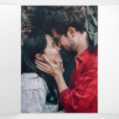 Rustieke Chateau Bloemen Alles in één bruiloft Drieluik Uitnodiging (Binnenkant midden)