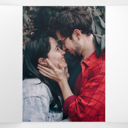 Rustieke Chateau Bloemen Alles in één bruiloft Drieluik Uitnodiging (Binnenkant midden)