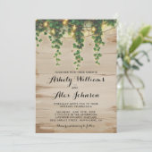 Rustieke Chateau Stone Church Lights Wedding Kaart (Staand voorkant)