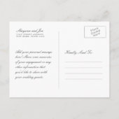 Rustieke Chevron en Kraft papier Bewaar de datum Aankondigingskaart (Achterkant)