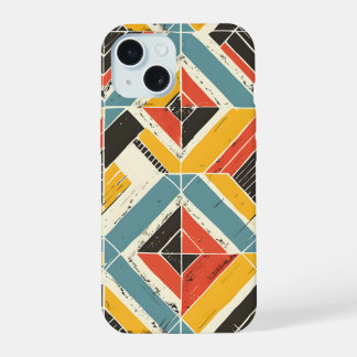 Rustieke Chevron Mozaïek iPhone 15 Hoesje