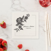 Rustieke Chic Bloemen Trouwcocktail servetten (Insitu)