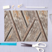 Rustieke Chic Chevron geometrische houten textuur Tissuepapier (Craft)