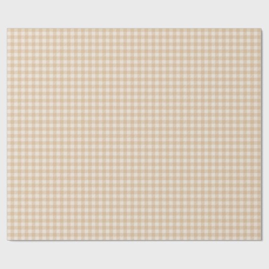 Rustieke Chic Cream & Tan Buffalo Plaid Cadeaupapier (Vlak)