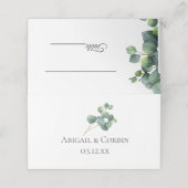 Rustieke Chic Eucalyptus Branches Huwelijksescorte (Buitenkant ongevouwen)