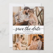 Rustieke Chic Fotogrid Wedding Kaart (Voorkant)