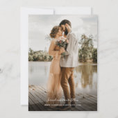 Rustieke Chic Fotogrid Wedding Kaart (Achterkant)