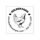 Rustieke Chic Hen Egg Stamp Rubberstempel (Afrduk)