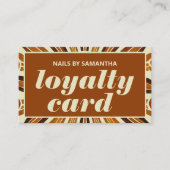 Rustieke Chic Nail Salon Business Logo Brand Klantenkaartje (Voorkant)