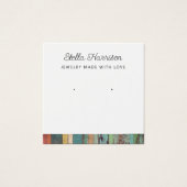 Rustieke Chic Stud Oorbel Sieraden Display Kaart (Voorkant)