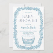 Rustieke Chinoiserie Toile de Jouy baby shower Kaart (Voorkant)