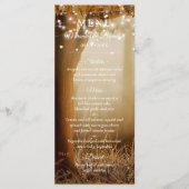 Rustieke Chique Country Tree String Lights Bruilof Menu (Voorkant)