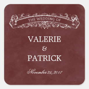 Rustieke Chique Favor Sticker / Envelope Seal - Ro