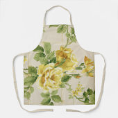 rustieke chique grote gele rozen op Trellis Schort (Voorkant)