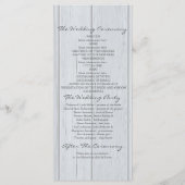 Rustieke chique koraal en turquoise trouwprogramma programma (Achterkant)