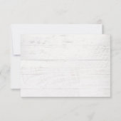 Rustieke chique moderne bruiloft RSVP Kaart (Achterkant)