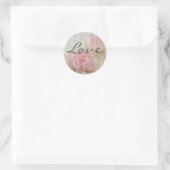 Rustieke Chique Roze Rozen Liefde Stickers (Tas)