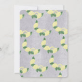 Rustieke Citroen Vintage Stenen Baby Shower Kaart (Achterkant)
