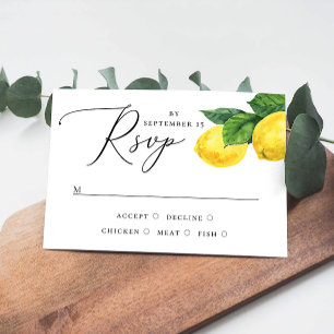 Rustieke citroenboomgaard bruiloft Amalfi citrus RSVP Kaartje