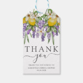 Rustieke citroenen & lavendel bruidsfeest favoriet cadeaulabel (Voorkant)