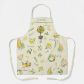 Rustieke Citrus citroen geel gepersonaliseerd Schort (Voorkant)