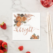 Rustieke citrus en dennenwinter vakantie servet (Insitu)