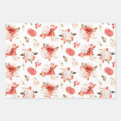 Rustieke Citrus Floral Waterverf 3 Pack Inpakpapier Vel (Voorkant)