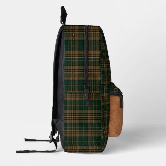 Rustieke Clan Fitzsimmons Plaid Monogrammed Bedrukte Rugzak (Links)