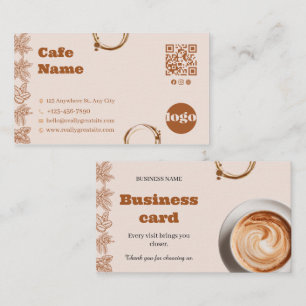 Rustieke Coffee Cafe QR-code Zakelijke Kaart