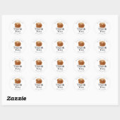 Rustieke Cookie Stack Bakkerij Bedankt Ronde Sticker (Vel)