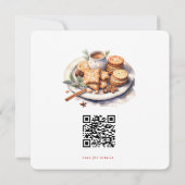 Rustieke Cookies en Cacao Vakantie Uitnodigen Kaart (Achterkant)