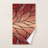 Rustieke Coppery Bronze Leave Pattern Bad Handdoek (Handdoek)
